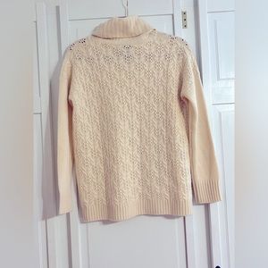 Nanette - Light cream 100% 2 ply Cashmere turtleneck tunic sweater!